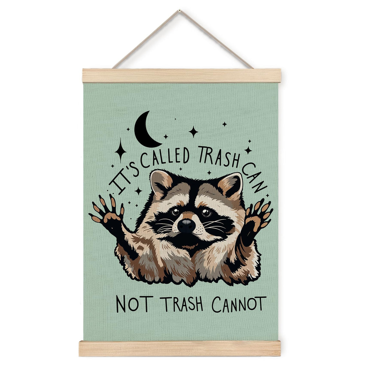 Foritho Funny Motivational Raccoon Poster Wall Art Framed, Gifts for Raccoon Lovers, It's Called Trash Can Inspirational Trash Panda Canvas Prints Wall Decor for Home Kitchen Office, 12x16 Inch