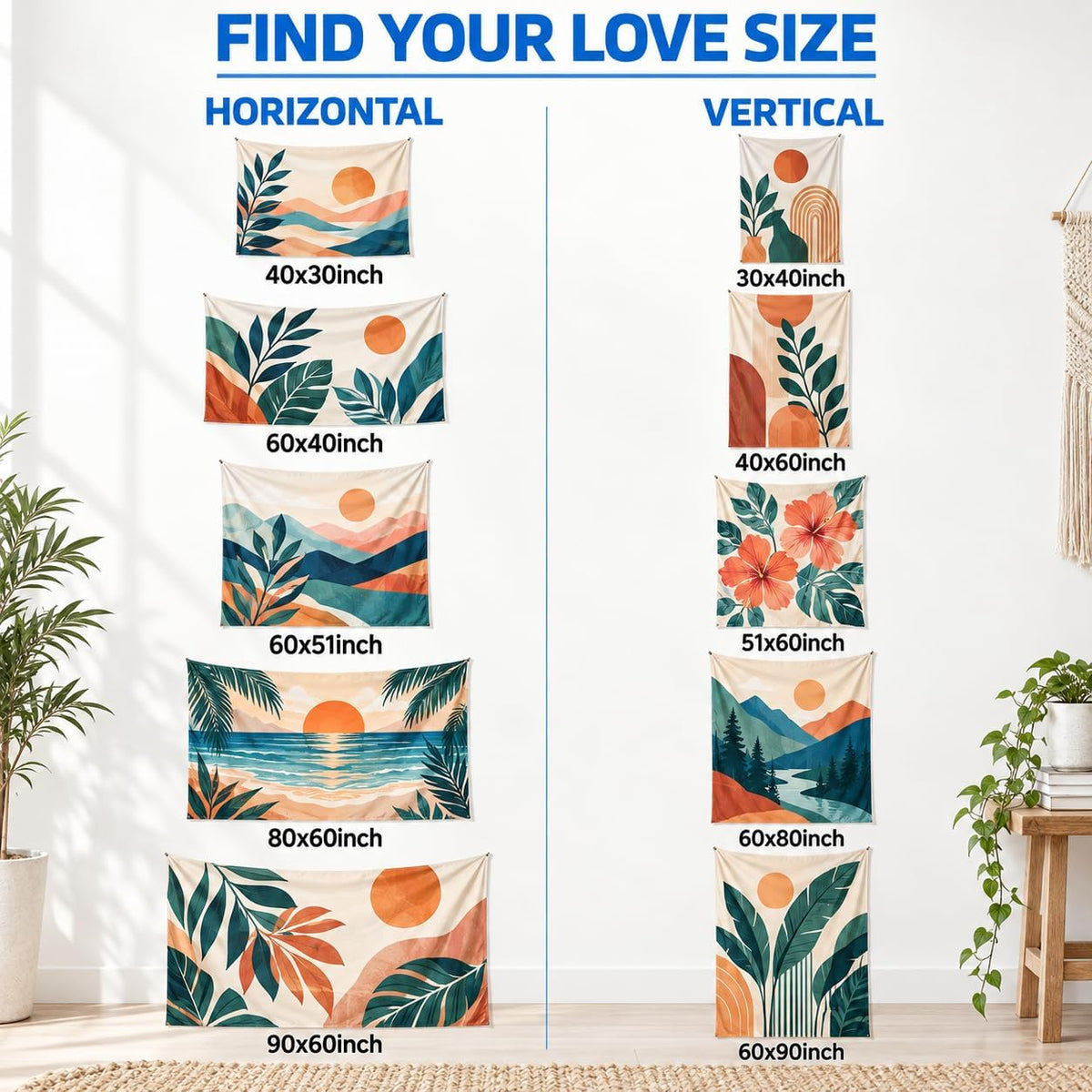 zentamorek Custom Tapestry with Picture - Personalized Photo Tapestry with Text, Logo & Design, Customized Wall Hanging Banner for Bedroom, Living Room, Dorm, Wedding, Birthday & Party Decor