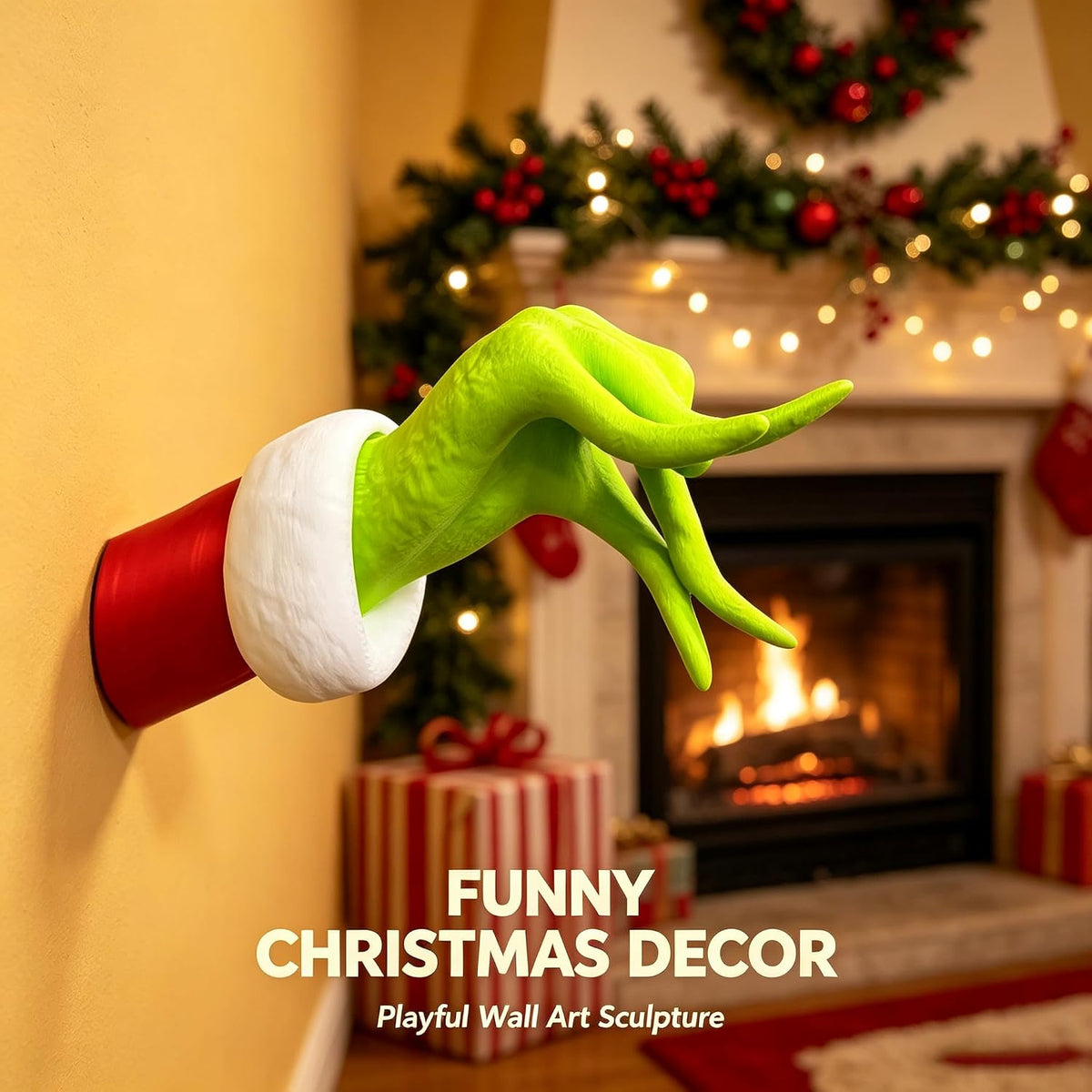 3D Printed Christmas Decorations Indoor Outdoor Wall Mount Hand Ornament