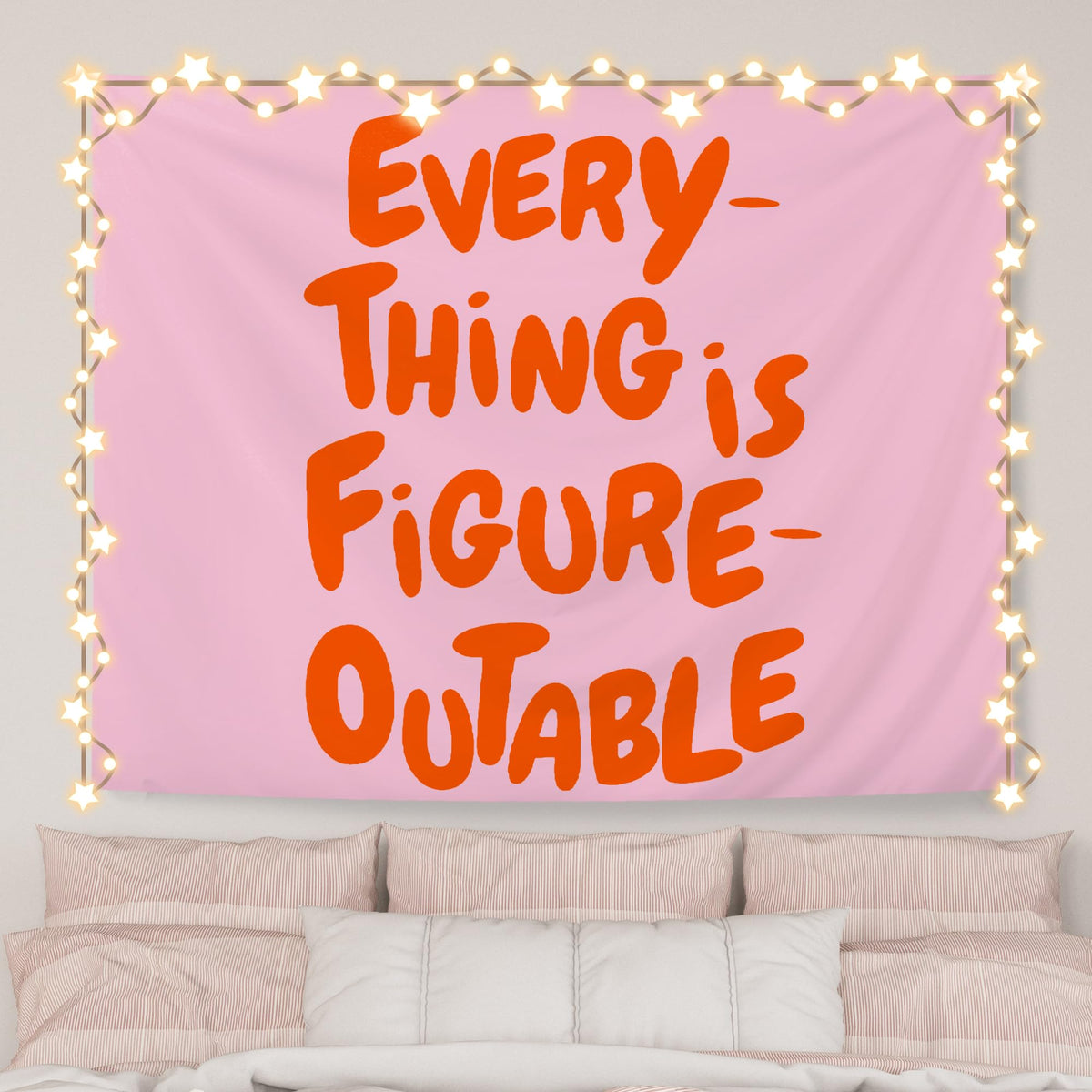 AQYIP What's the Best That Could Happen Inspirational Tapestry, Motivational Tapestry Decorative, Trendy Blue Positive Quote Wall Tapestries Blanket Decor for Home Office, 50x60 Inch