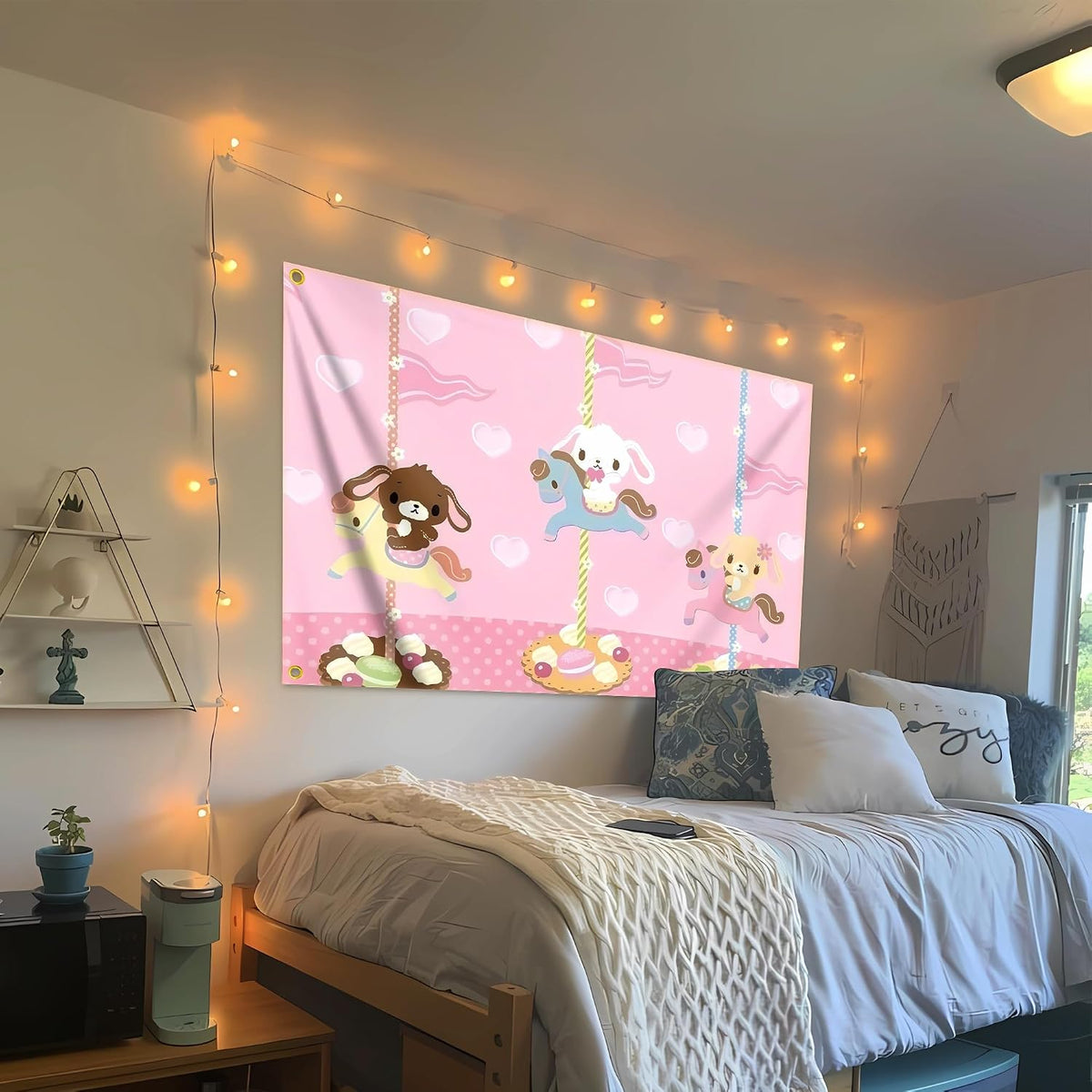 Sugar Flag 3x5 Feet Funny Man Cave Wall Meme Bunnies Flags for Teen Girls Room Guys Bedroom Dorm Room College Dorm Wall Banner Tapestry Decor