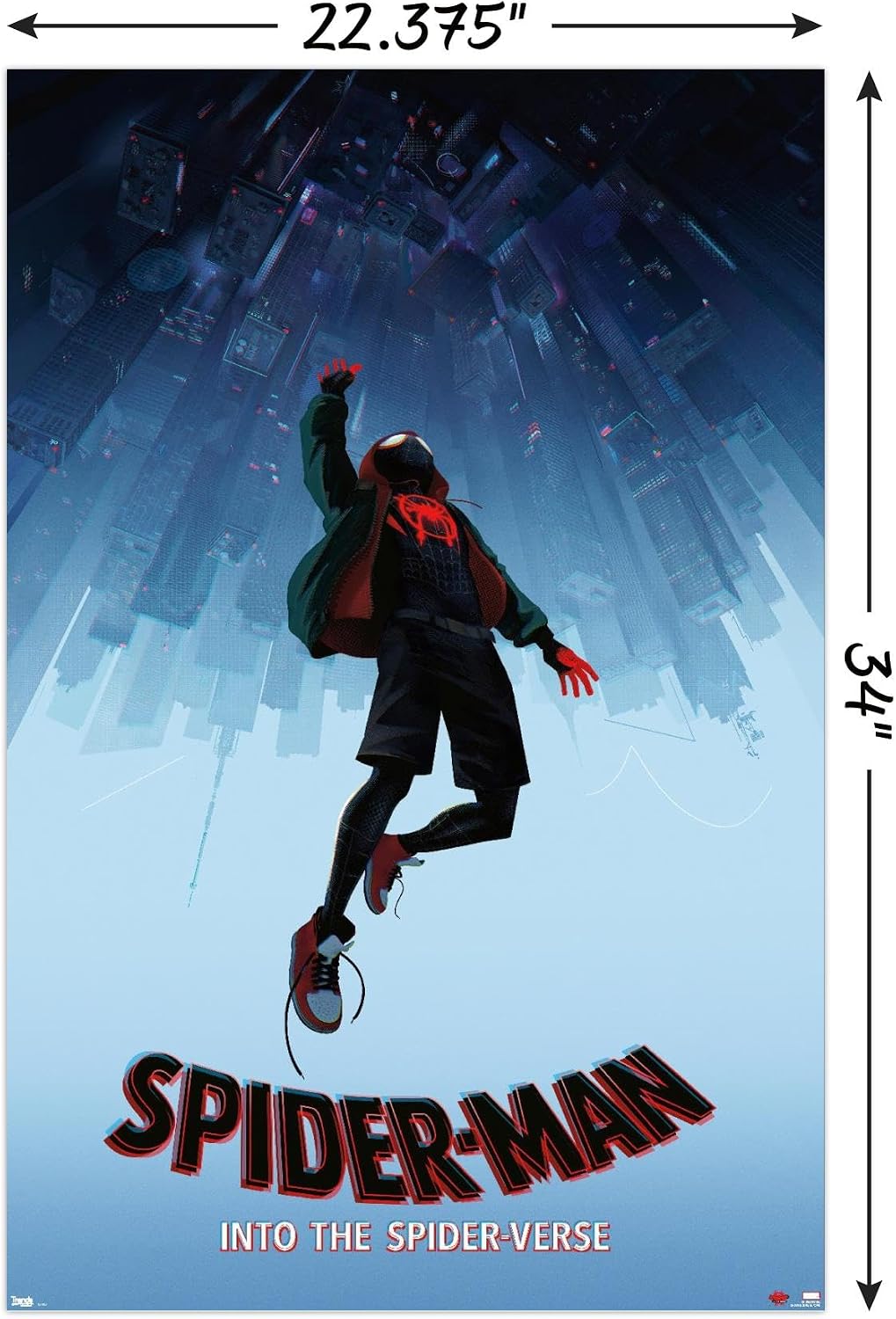 Trends International Marvel Spider-Man - Into The Spider-Verse - Falling Wall Poster, 22.375" x 34", Unframed Version
