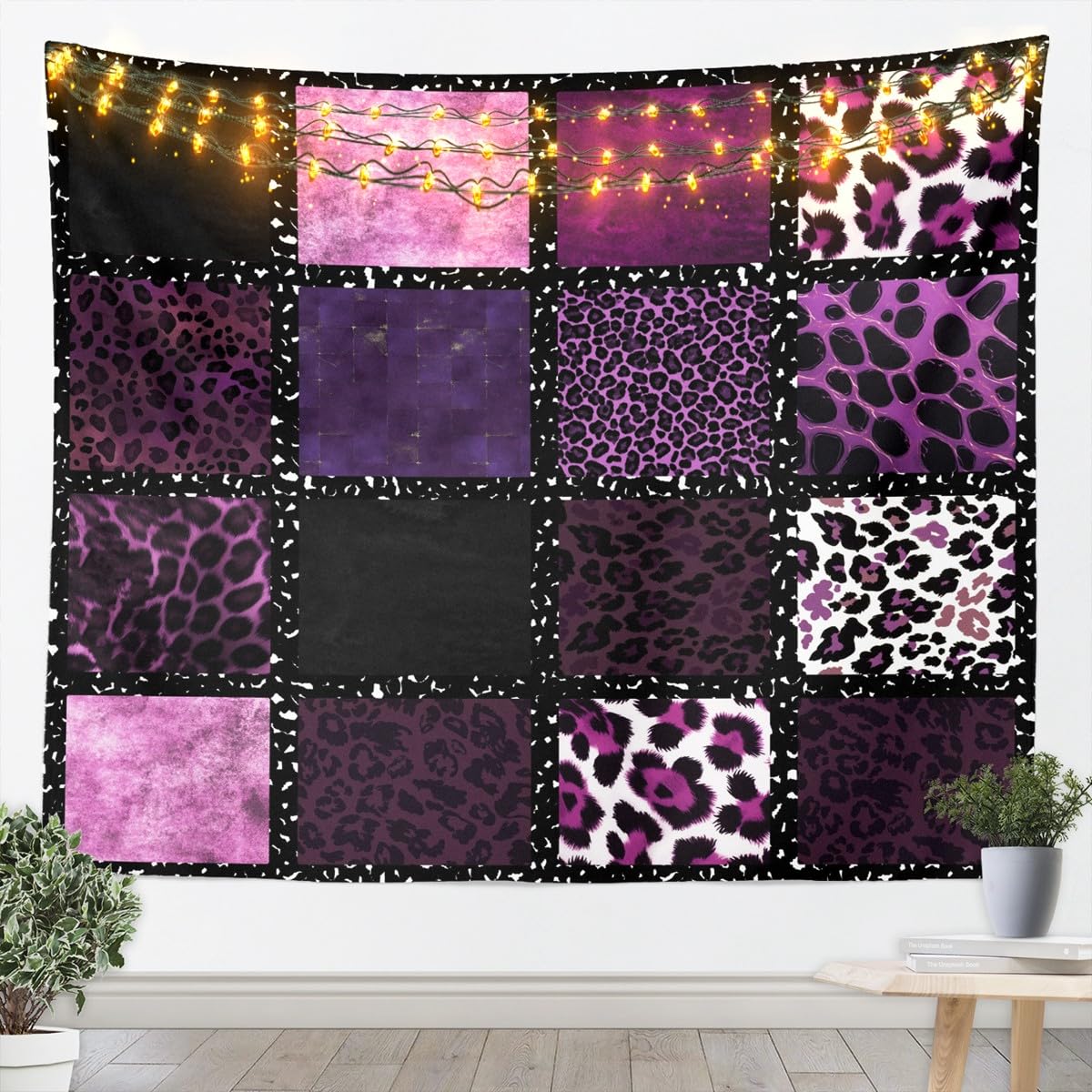 Erosebridal African Cheetah Tapestry For Bedroom Aesthetic,Leopard Print Tapestry 59x82,Grey Animal Skin Wall Hanging,Wildlife Wall Tapestries