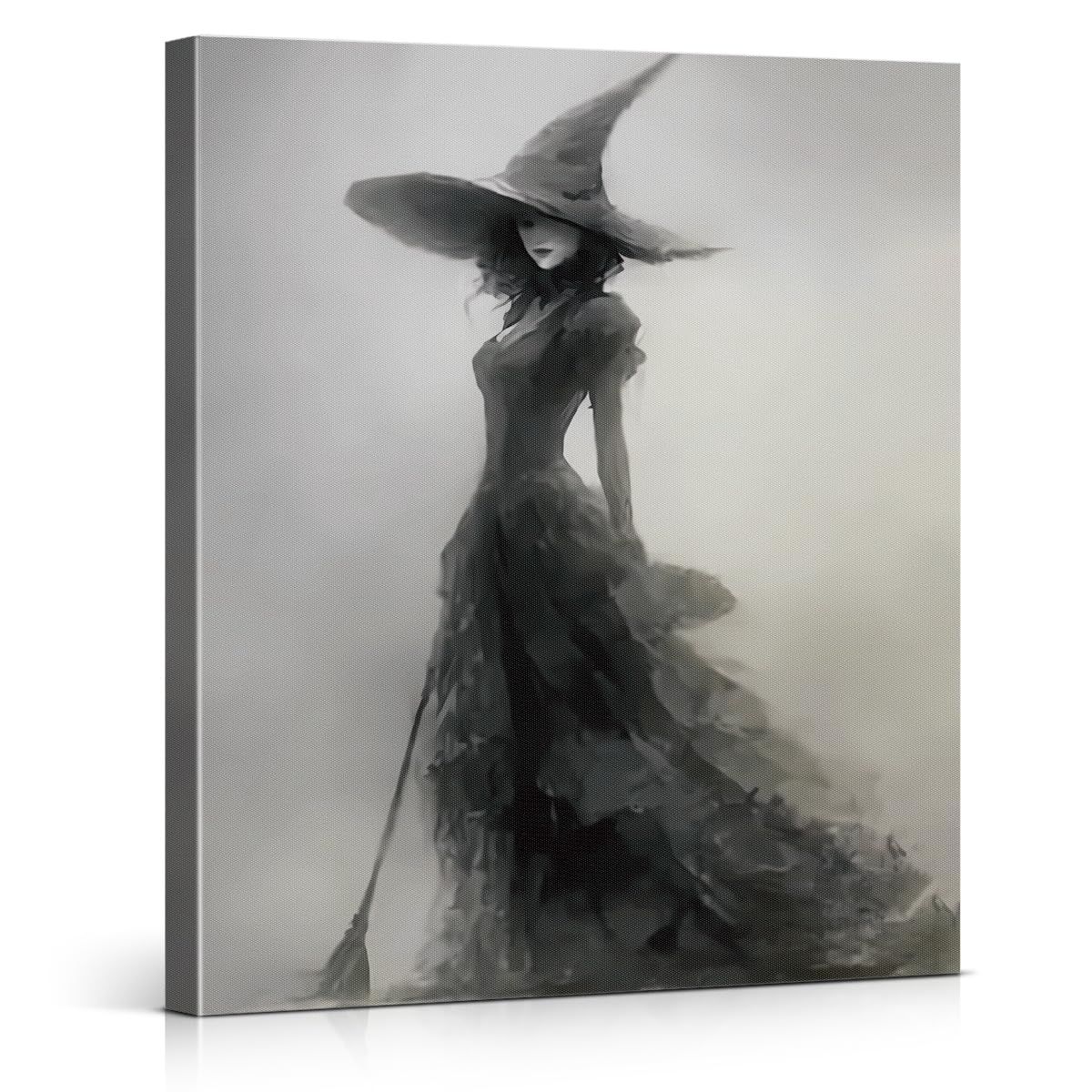 Funny Ghost Cat Halloween Bathroom Wall Art Ghost Are Canvas Print Framed