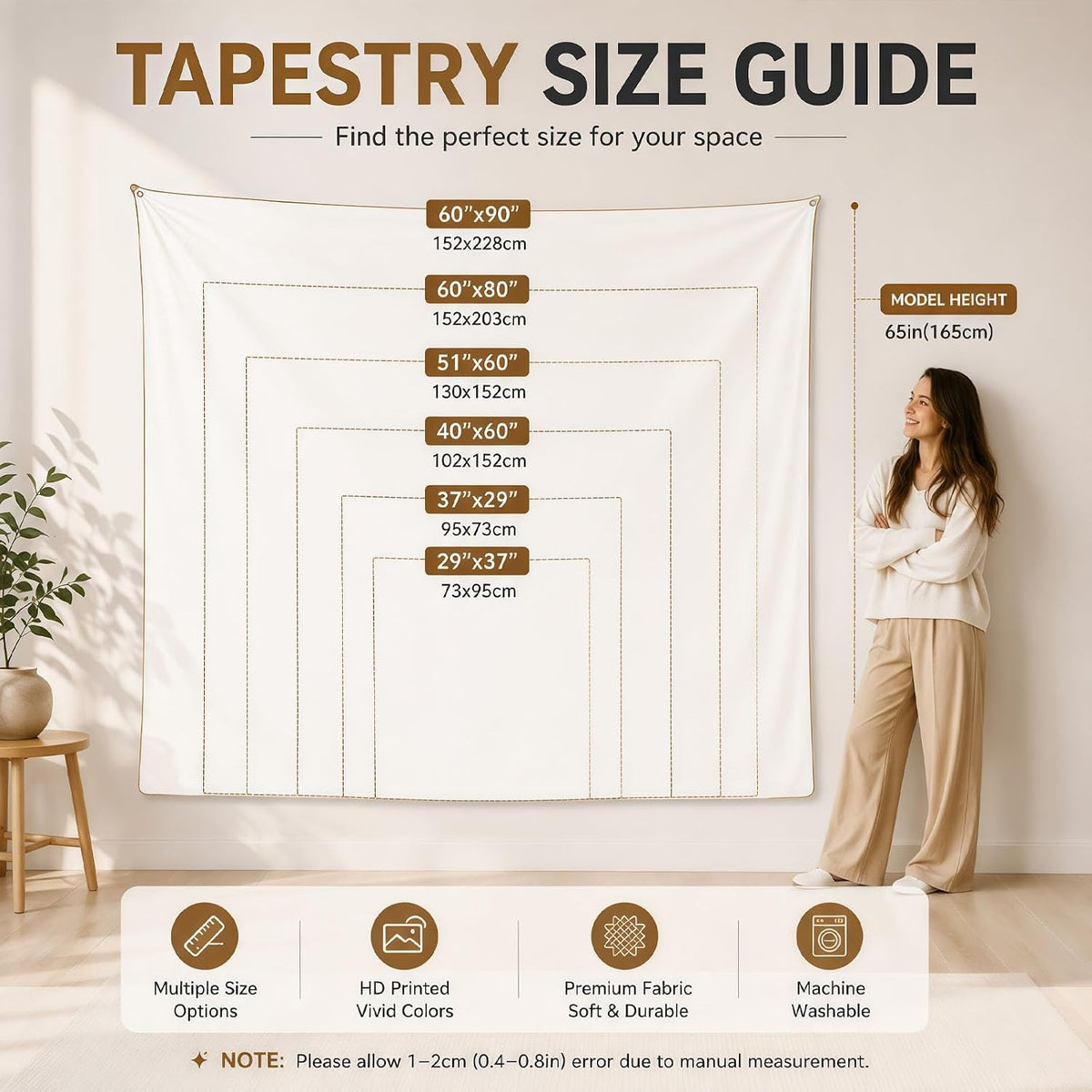 Fowgin Custom Tapestry, Personalized Wall Tapestry with Photo Text Logo