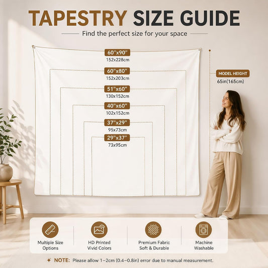 Fowgin Custom Tapestry, Personalized Wall Tapestry with Photo Text Logo