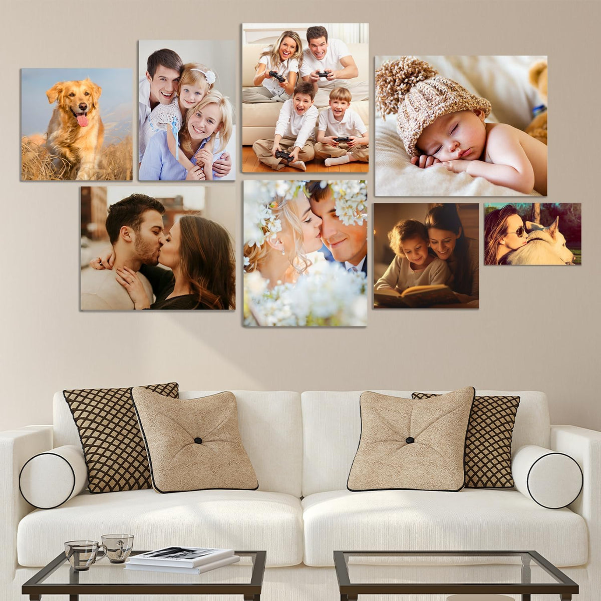 Ship Next Day Custom Canvas Prints with Your Photos Personalized Canvas