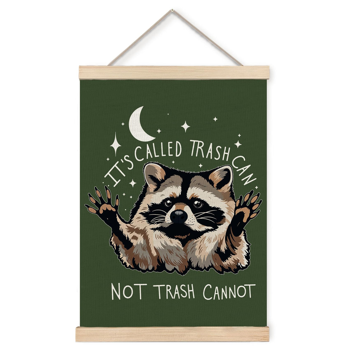 Foritho Funny Motivational Raccoon Poster Wall Art Framed, Gifts for Raccoon Lovers, It's Called Trash Can Inspirational Trash Panda Canvas Prints Wall Decor for Home Kitchen Office, 12x16 Inch