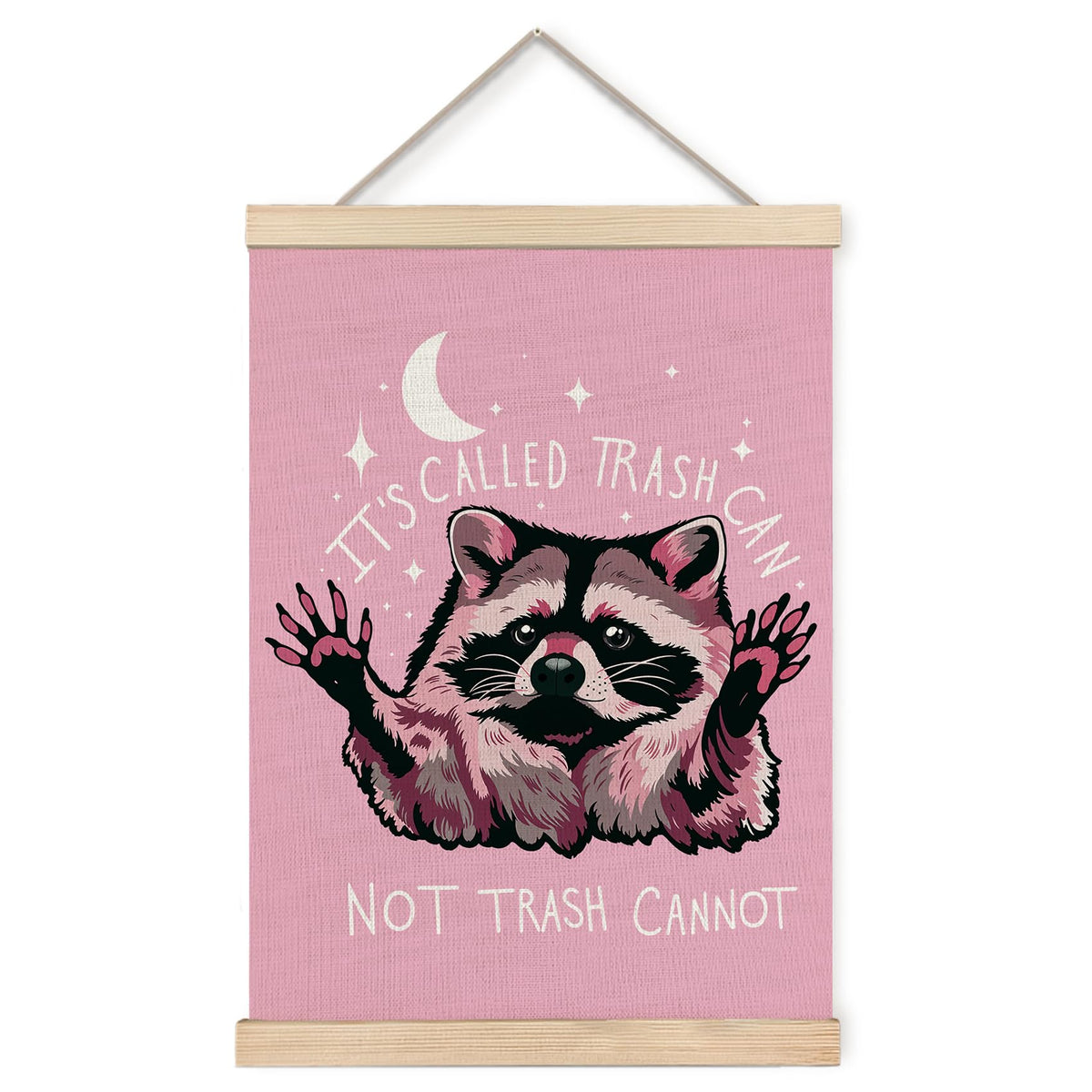 Foritho Funny Motivational Raccoon Poster Wall Art Framed, Gifts for Raccoon Lovers, It's Called Trash Can Inspirational Trash Panda Canvas Prints Wall Decor for Home Kitchen Office, 12x16 Inch