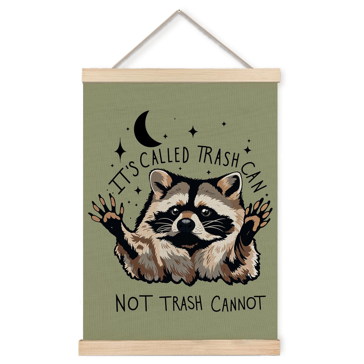 Foritho Funny Motivational Raccoon Poster Wall Art Framed, Gifts for Raccoon Lovers, It's Called Trash Can Inspirational Trash Panda Canvas Prints Wall Decor for Home Kitchen Office, 12x16 Inch