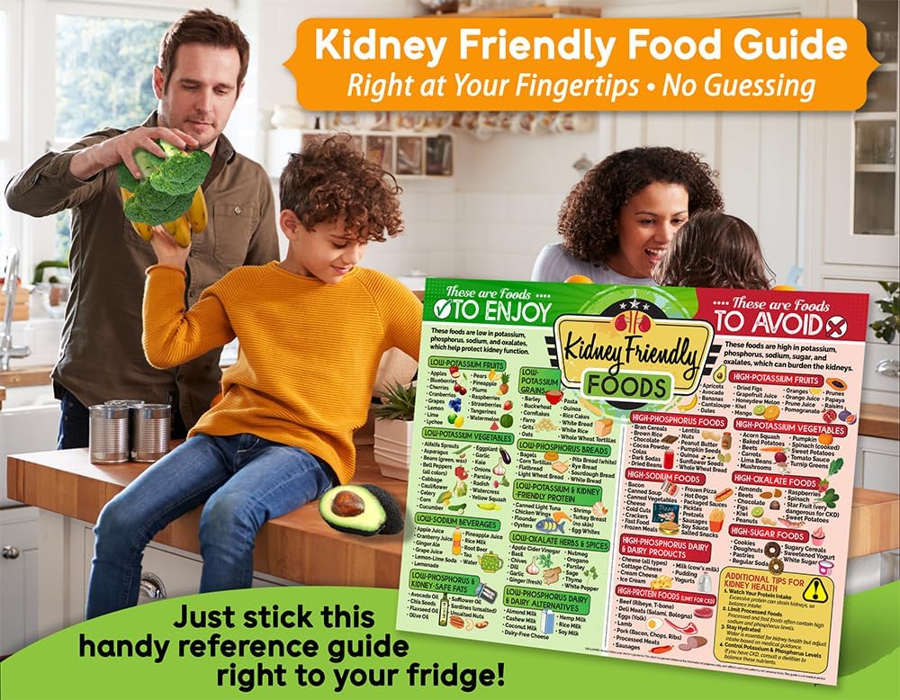 Kidney Friendly Food List Chart Magnet – Renal Diet & Kidney Disease