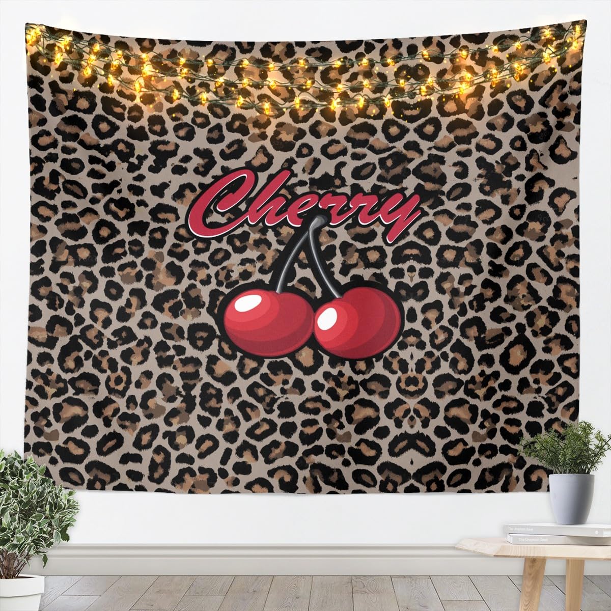 Erosebridal African Cheetah Tapestry For Bedroom Aesthetic,Leopard Print Tapestry 59x82,Grey Animal Skin Wall Hanging,Wildlife Wall Tapestries