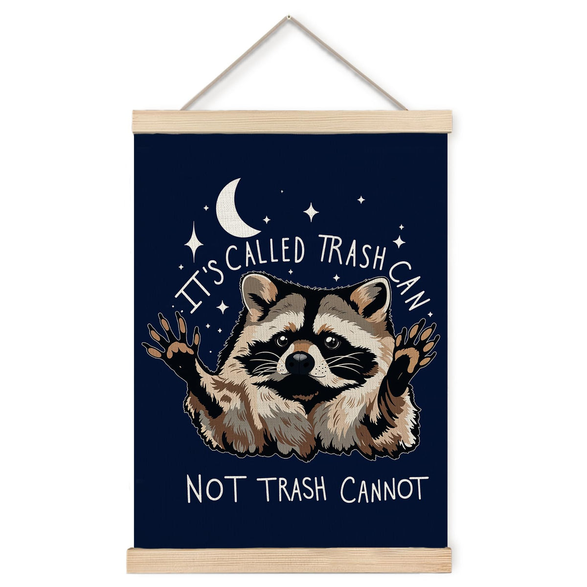 Foritho Funny Motivational Raccoon Poster Wall Art Framed, Gifts for Raccoon Lovers, It's Called Trash Can Inspirational Trash Panda Canvas Prints Wall Decor for Home Kitchen Office, 12x16 Inch