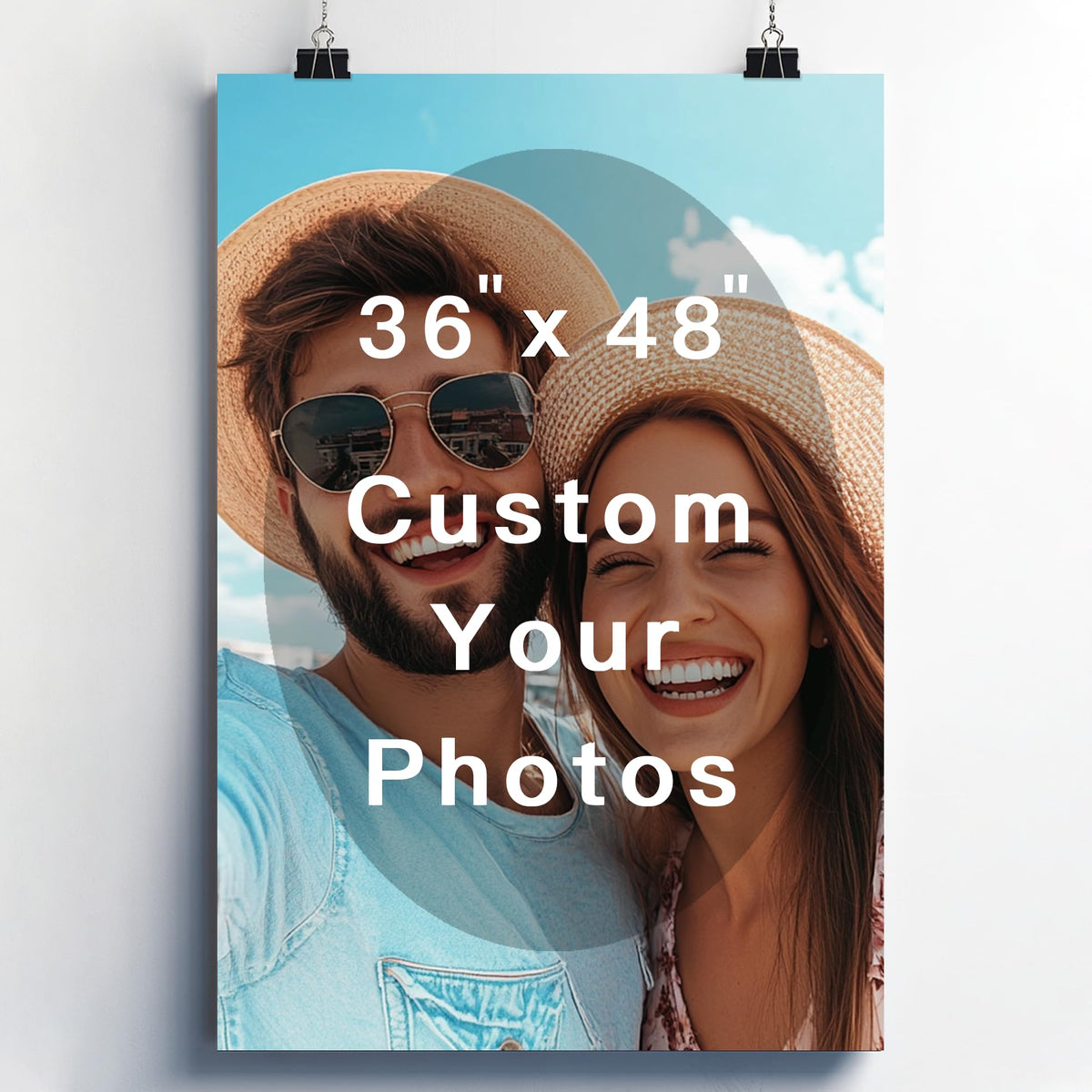 Custom Posters Print, Upload Your Images/Photos - Personalized Pictures Customized Photo (24L x 36W)