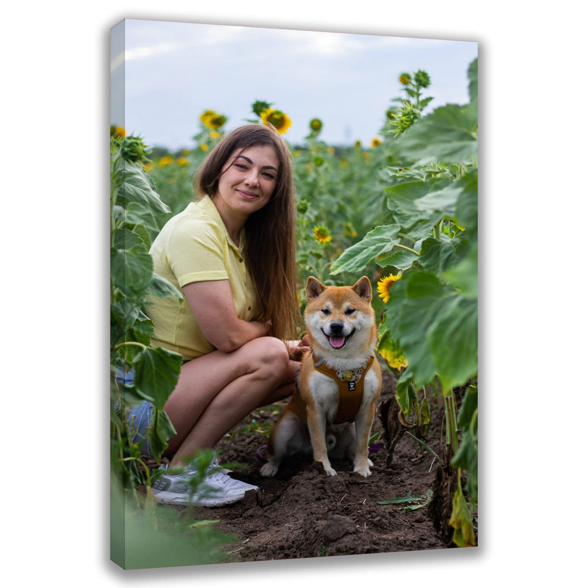 Custom Canvas Prints with Your Photos Framed Canvas Customized Wall Art Personalized Canvas Pictures for Pet/Family Gifts for Mom/Men/Women 8 x 10