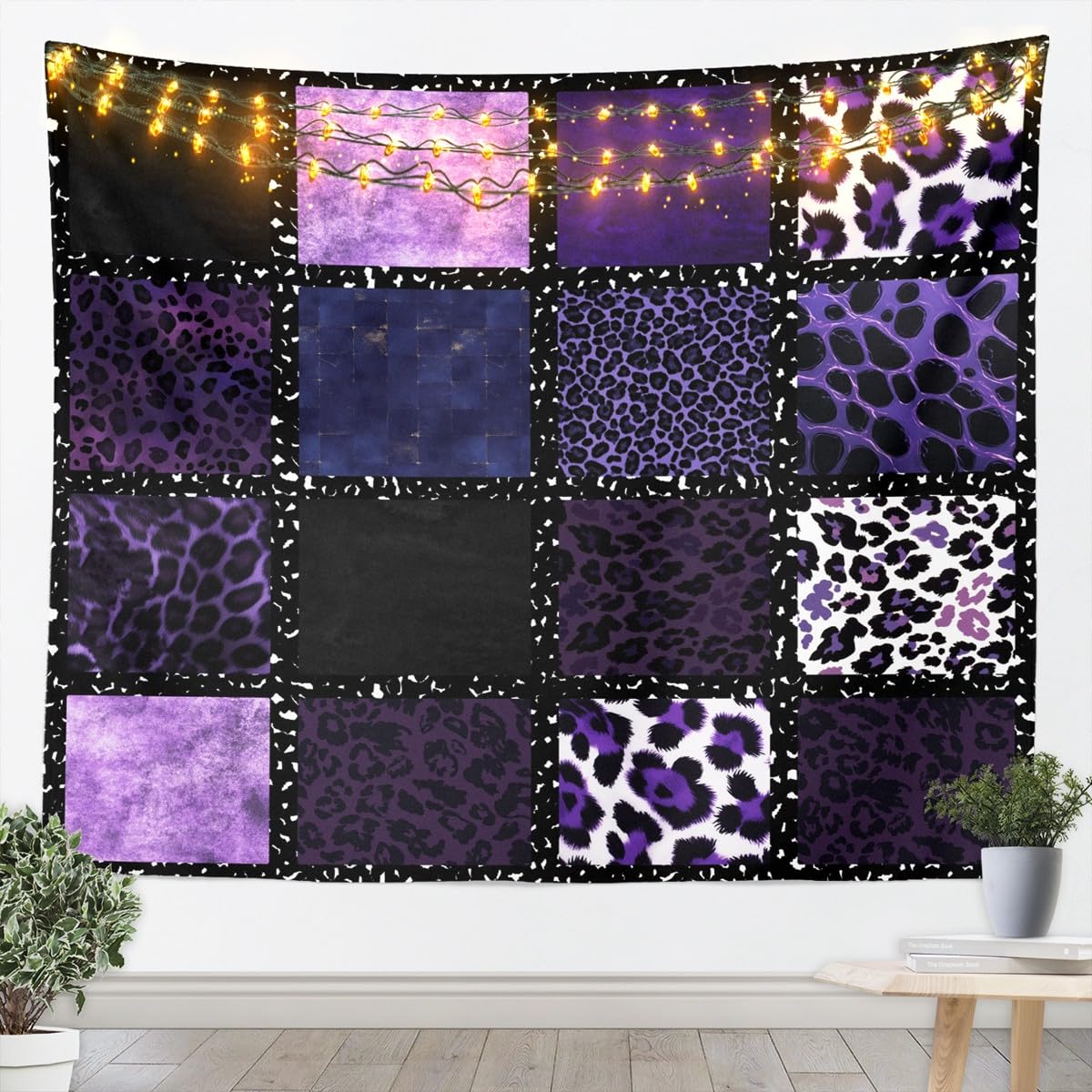 Erosebridal African Cheetah Tapestry For Bedroom Aesthetic,Leopard Print Tapestry 59x82,Grey Animal Skin Wall Hanging,Wildlife Wall Tapestries