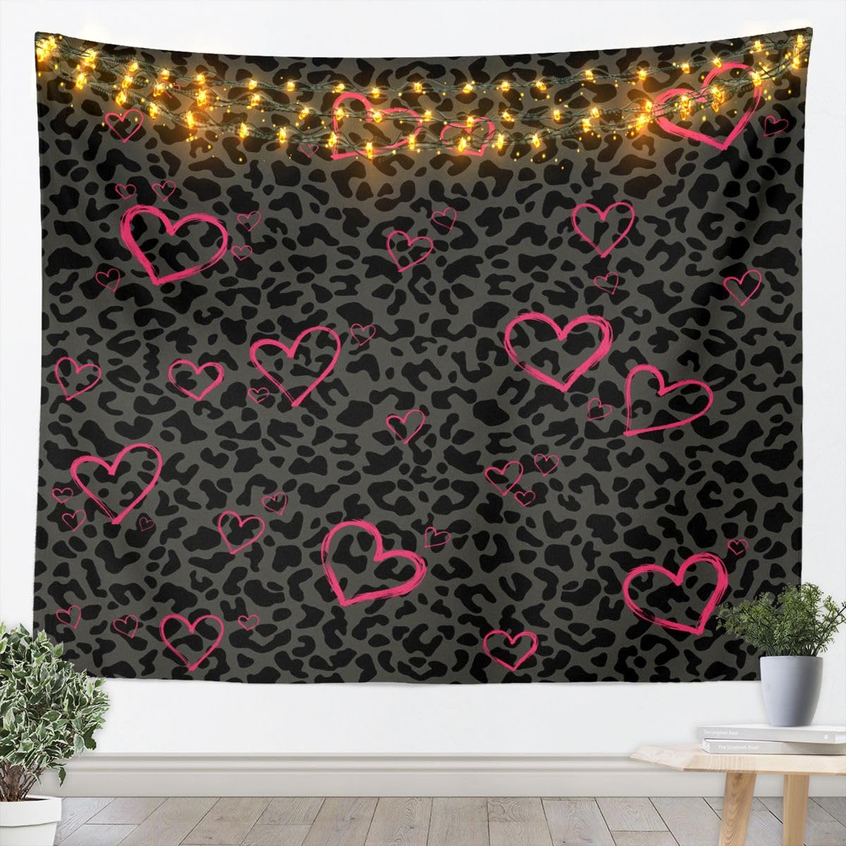 Erosebridal African Cheetah Tapestry For Bedroom Aesthetic,Leopard Print Tapestry 59x82,Grey Animal Skin Wall Hanging,Wildlife Wall Tapestries