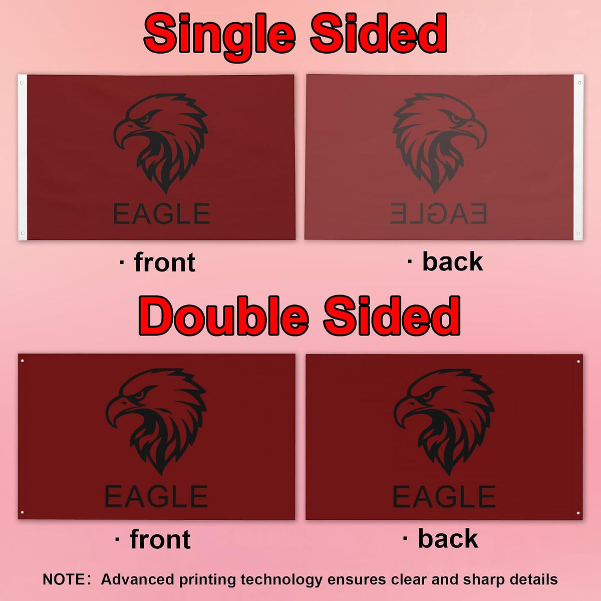 Custom Flag with Picture, Personalized Funny Flags Print Your Own Text/Photo/Logo Customized Flag Tapestry for Bedroom Dorm Room Decor Garden, 2x3 3x5 4x6 5x8 Ft