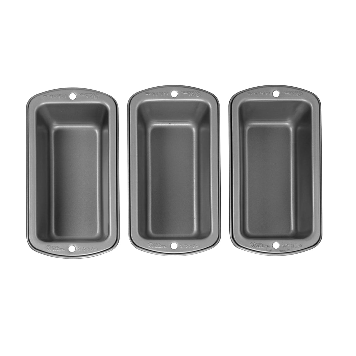 Wilton Recipe Right Loaf Pan for Baking, Mini Size, Single Cavity, Set of 3