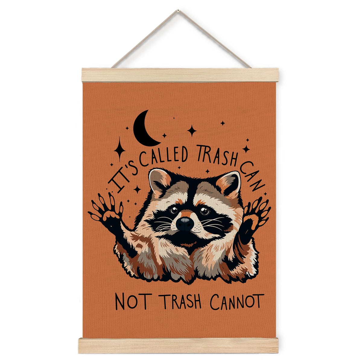 Foritho Funny Motivational Raccoon Poster Wall Art Framed, Gifts for Raccoon Lovers, It's Called Trash Can Inspirational Trash Panda Canvas Prints Wall Decor for Home Kitchen Office, 12x16 Inch