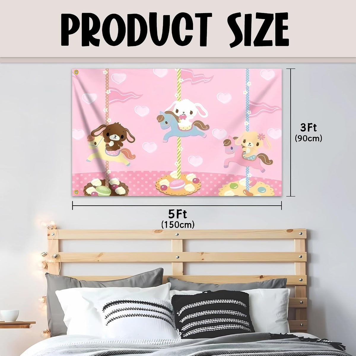Sugar Flag 3x5 Feet Funny Man Cave Wall Meme Bunnies Flags for Teen Girls Room Guys Bedroom Dorm Room College Dorm Wall Banner Tapestry Decor