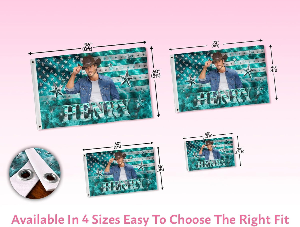 Custom Flag With Picture, Pink Custom Flag Double-sided, Various Sizes 3