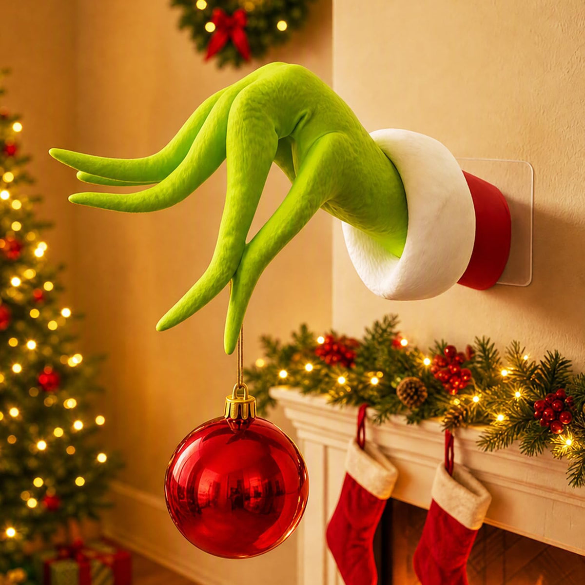 3D Printed Christmas Decorations Indoor Outdoor Wall Mount Hand Ornament