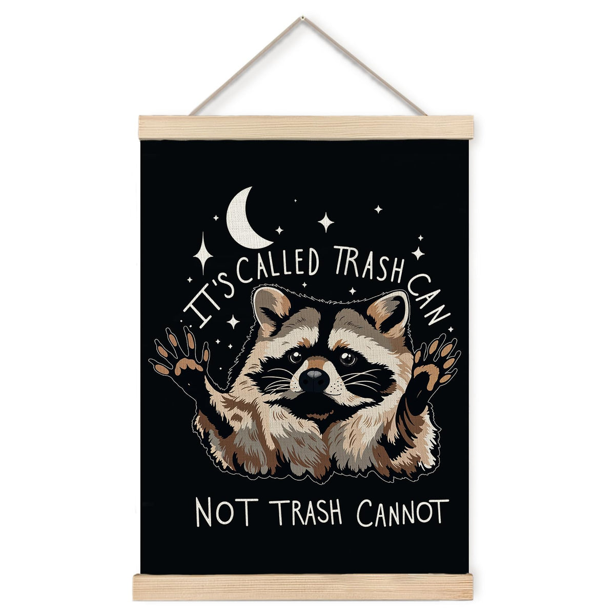 Foritho Funny Motivational Raccoon Poster Wall Art Framed, Gifts for Raccoon Lovers, It's Called Trash Can Inspirational Trash Panda Canvas Prints Wall Decor for Home Kitchen Office, 12x16 Inch