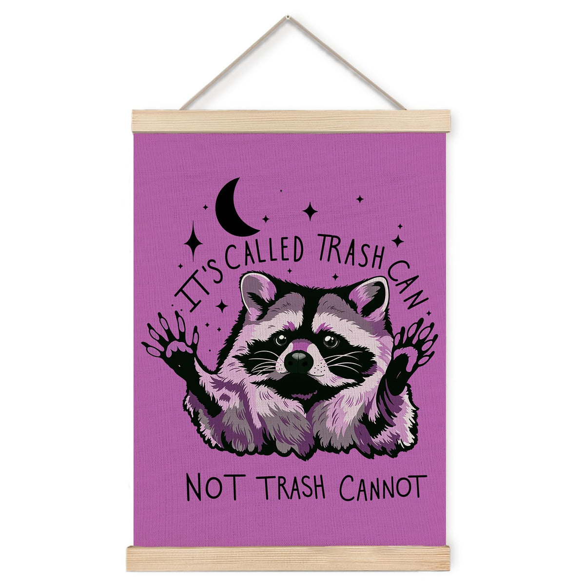 Foritho Funny Motivational Raccoon Poster Wall Art Framed, Gifts for Raccoon Lovers, It's Called Trash Can Inspirational Trash Panda Canvas Prints Wall Decor for Home Kitchen Office, 12x16 Inch