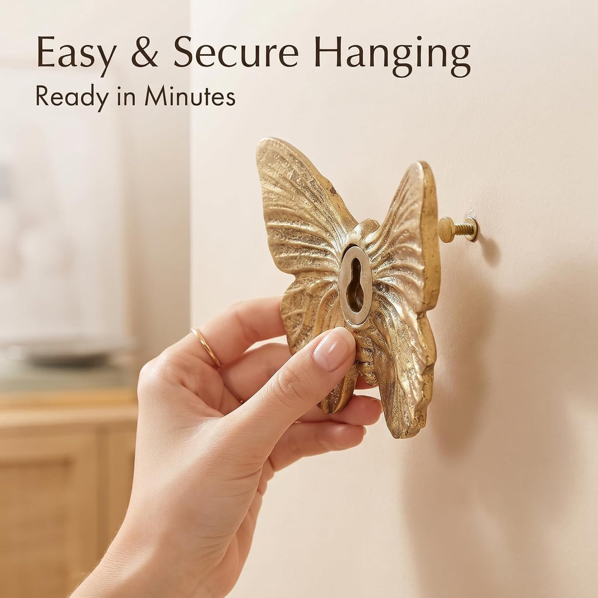 guiyal 3D Butterfly Wall Decor, Antique Copper Resin Butterfly Sculptures