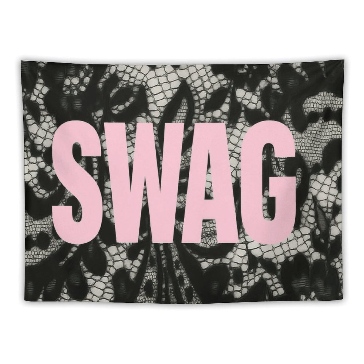 Gyvif Leopard Print Pink SWAG Slogan Wall Tapestry, Y2K Street Style Wall Hanging For Bedroom Dorm, Gift For Teens & Streetwear Lovers