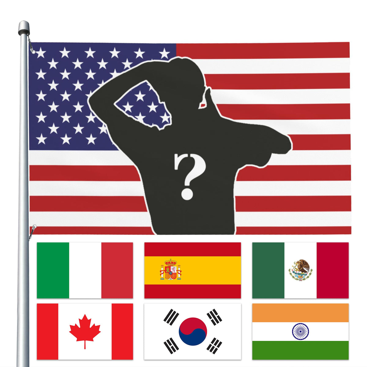 Custom Flag with Picture, Personalized Funny Flags Print Your Own Text/Photo/Logo Customized Flag Tapestry for Bedroom Dorm Room Decor Garden, 2x3 3x5 4x6 5x8 Ft