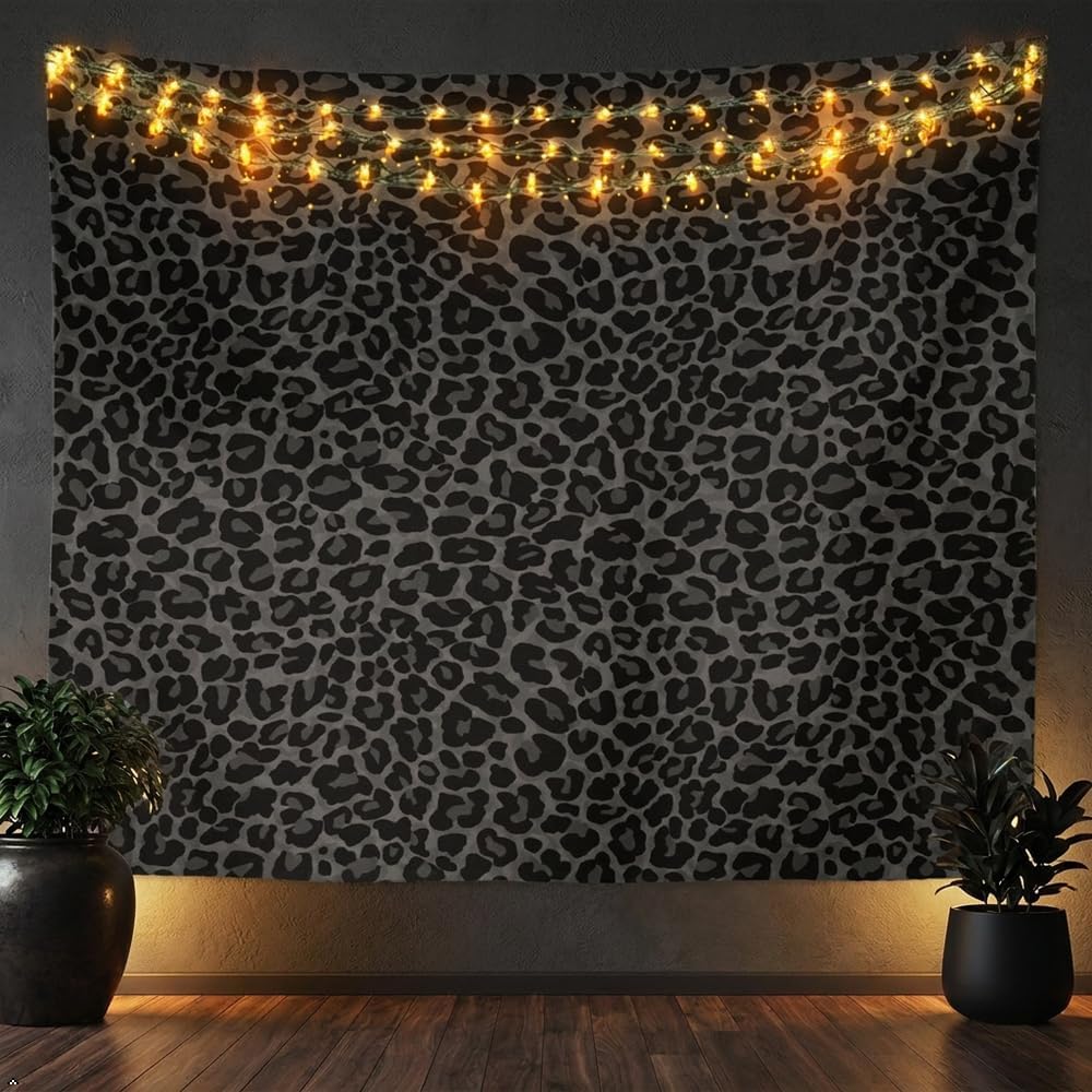 Erosebridal African Cheetah Tapestry For Bedroom Aesthetic,Leopard Print Tapestry 59x82,Grey Animal Skin Wall Hanging,Wildlife Wall Tapestries