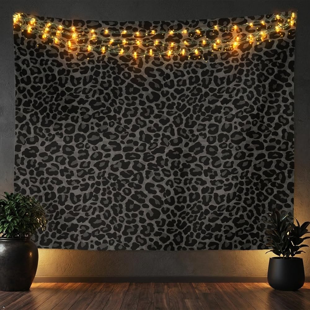 Erosebridal African Cheetah Tapestry For Bedroom Aesthetic,Leopard Print Tapestry 59x82,Grey Animal Skin Wall Hanging,Wildlife Wall Tapestries