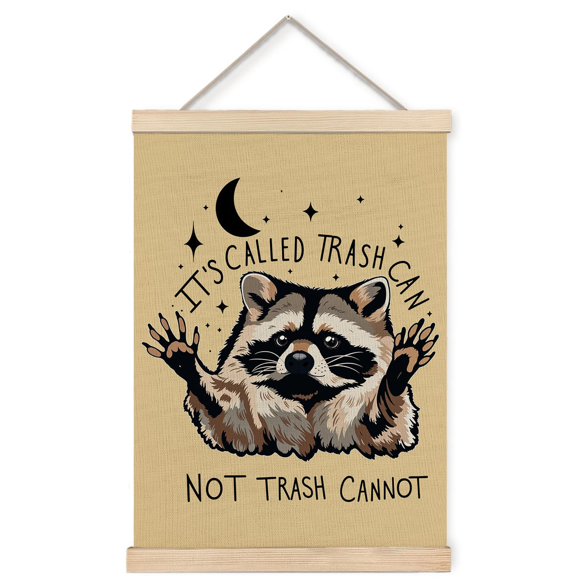Foritho Funny Motivational Raccoon Poster Wall Art Framed, Gifts for Raccoon Lovers, It's Called Trash Can Inspirational Trash Panda Canvas Prints Wall Decor for Home Kitchen Office, 12x16 Inch