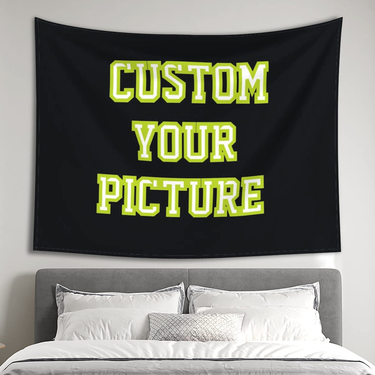 JINJUREN Custom Tapestry Upload Images Banners and Signs Customize For Bedroom 60 * 40 inch Horizontal