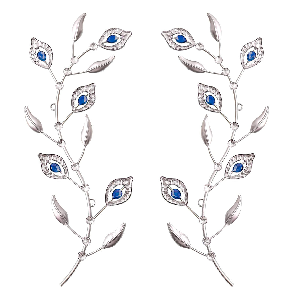 sxnzequnze 2 Set Metal Tree Leaf Wall Art for Home Decor Living Room Bedroom Dining Room Bling Rhinestone, 3D, Iron Branch Hanging Leaf Sculpture Art Pieces -Gold 16.5in*6.7in