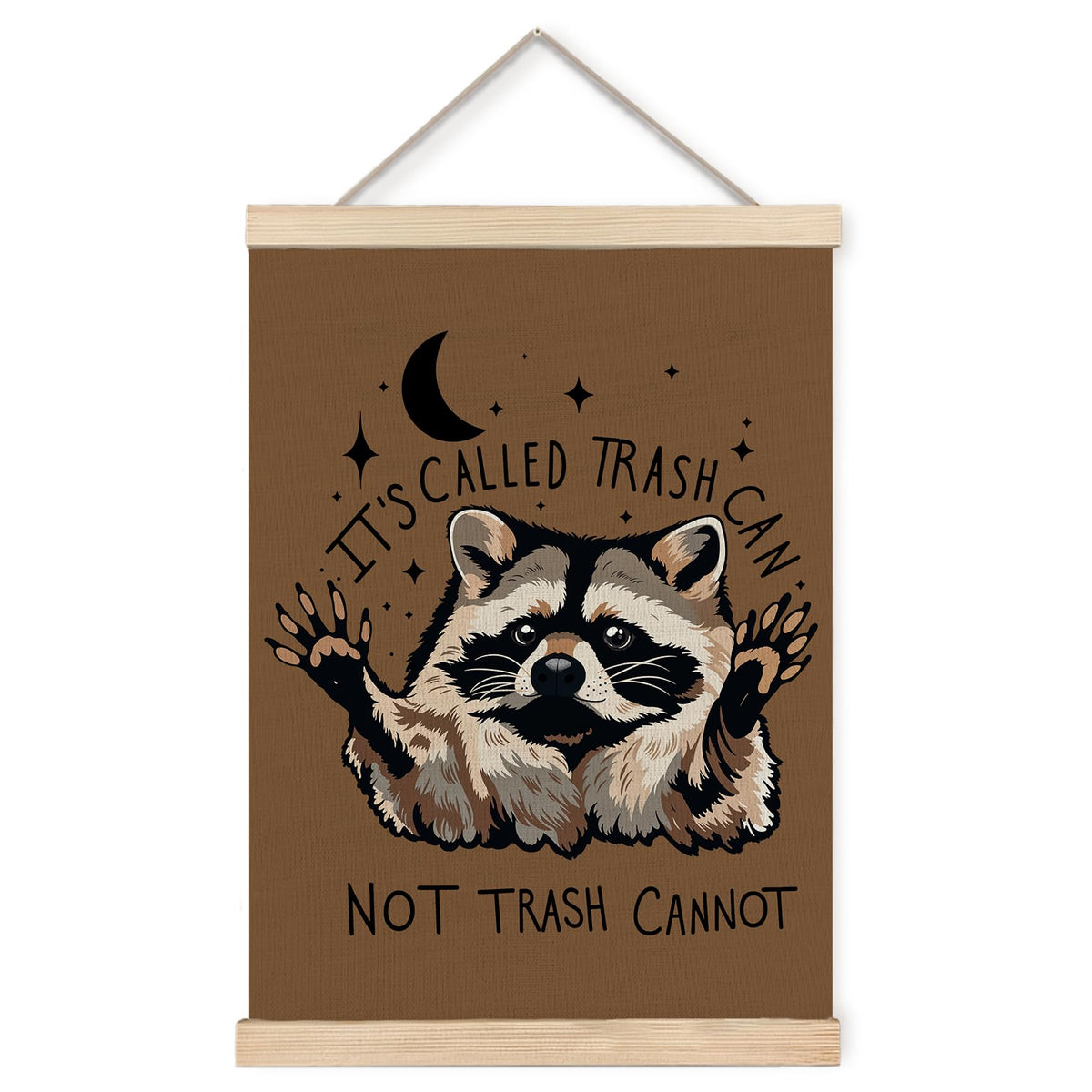 Foritho Funny Motivational Raccoon Poster Wall Art Framed, Gifts for Raccoon Lovers, It's Called Trash Can Inspirational Trash Panda Canvas Prints Wall Decor for Home Kitchen Office, 12x16 Inch