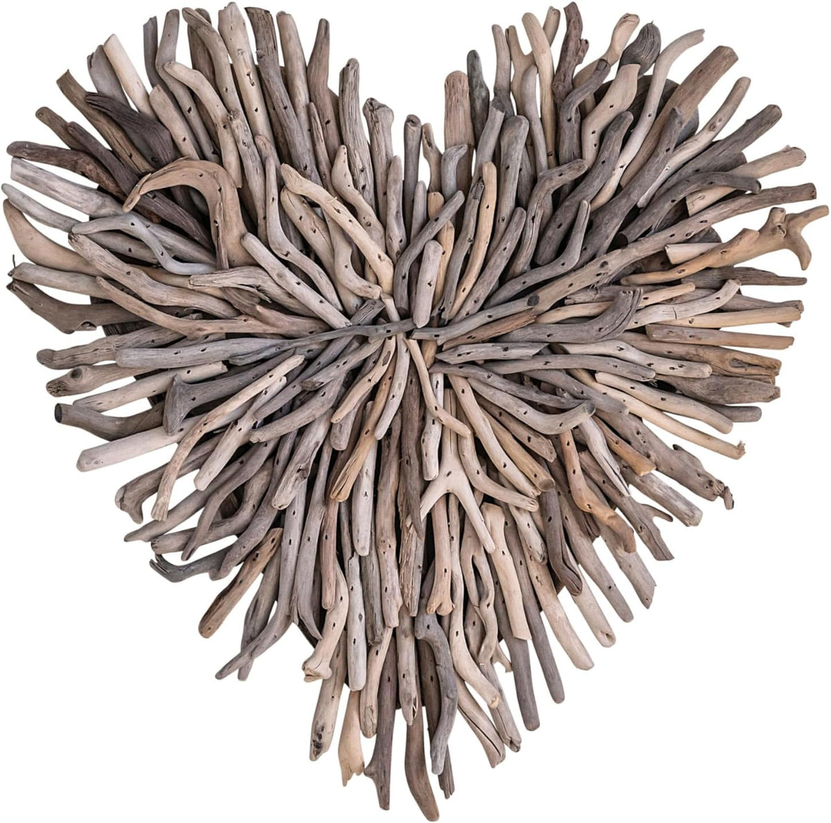 Creative Co-Op Driftwood Heart Shaped Wall Décor