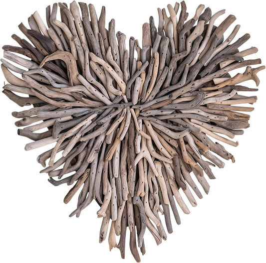 Creative Co-Op Driftwood Heart Shaped Wall Décor