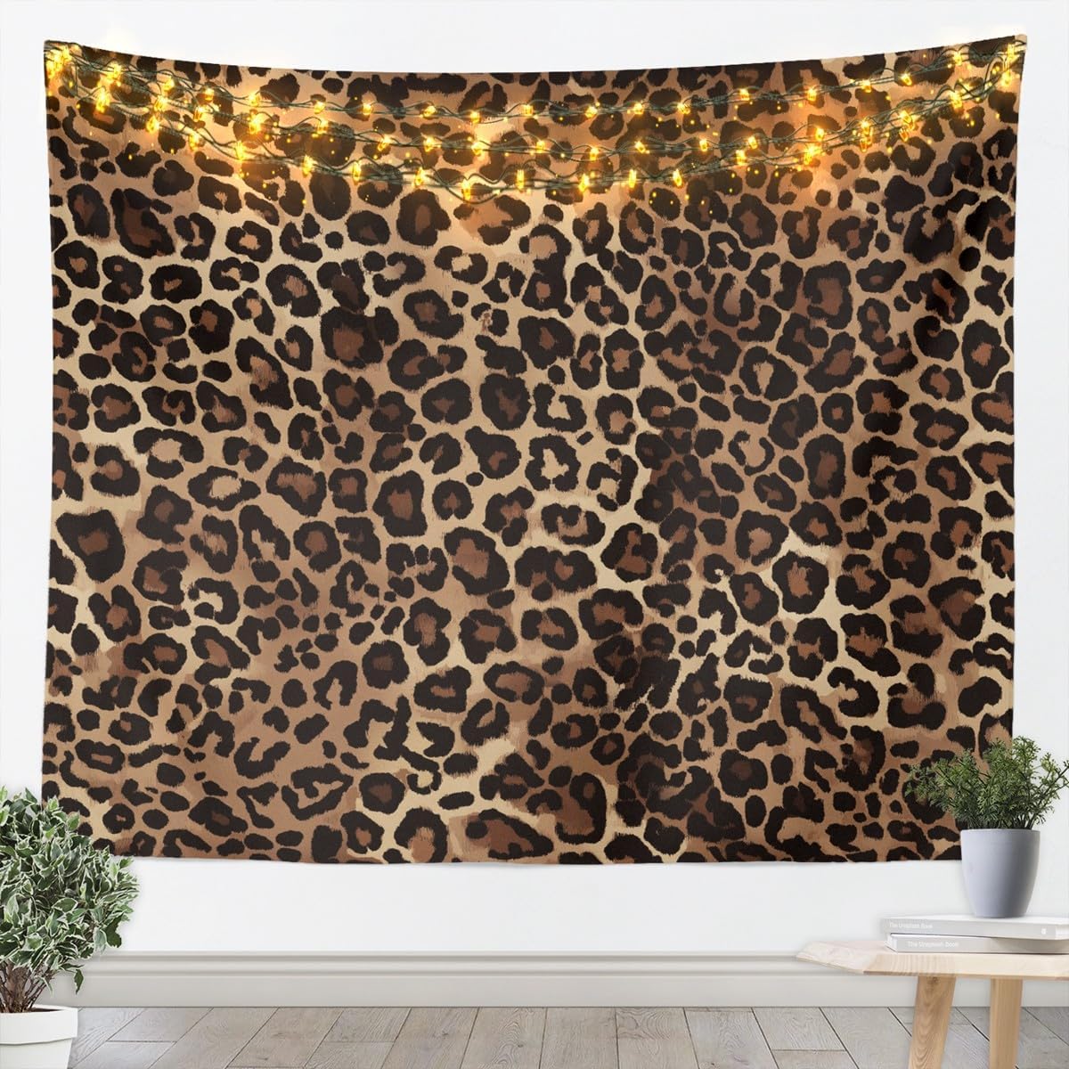 Erosebridal Leopard Print Tapestry Cheetah Decor Wall Hanging Geometric Wall Tapestry African Safari Animal Tapestries Modern Abstract Pattern for Kid Boy Men Artwork Large 59x82