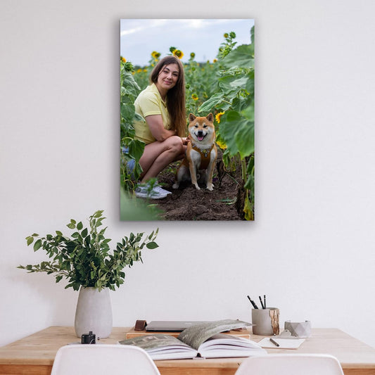 Custom Canvas Prints with Your Photos Framed Canvas Customized Wall Art Personalized Canvas Pictures for Pet/Family Gifts for Mom/Men/Women 8 x 10