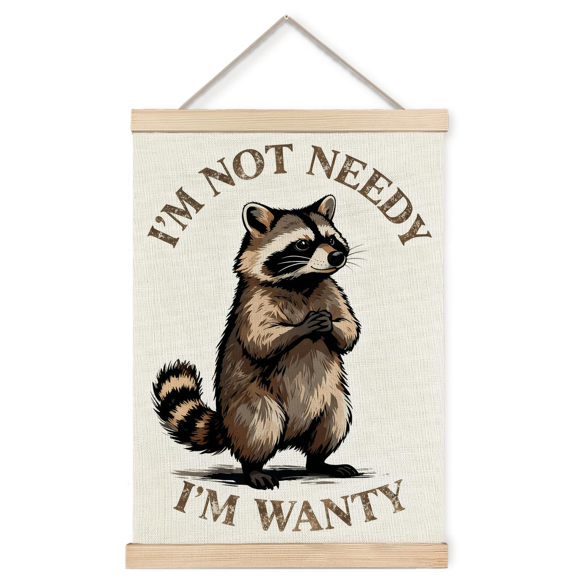 Foritho Funny Motivational Raccoon Poster Wall Art Framed, Gifts for Raccoon Lovers, It's Called Trash Can Inspirational Trash Panda Canvas Prints Wall Decor for Home Kitchen Office, 12x16 Inch