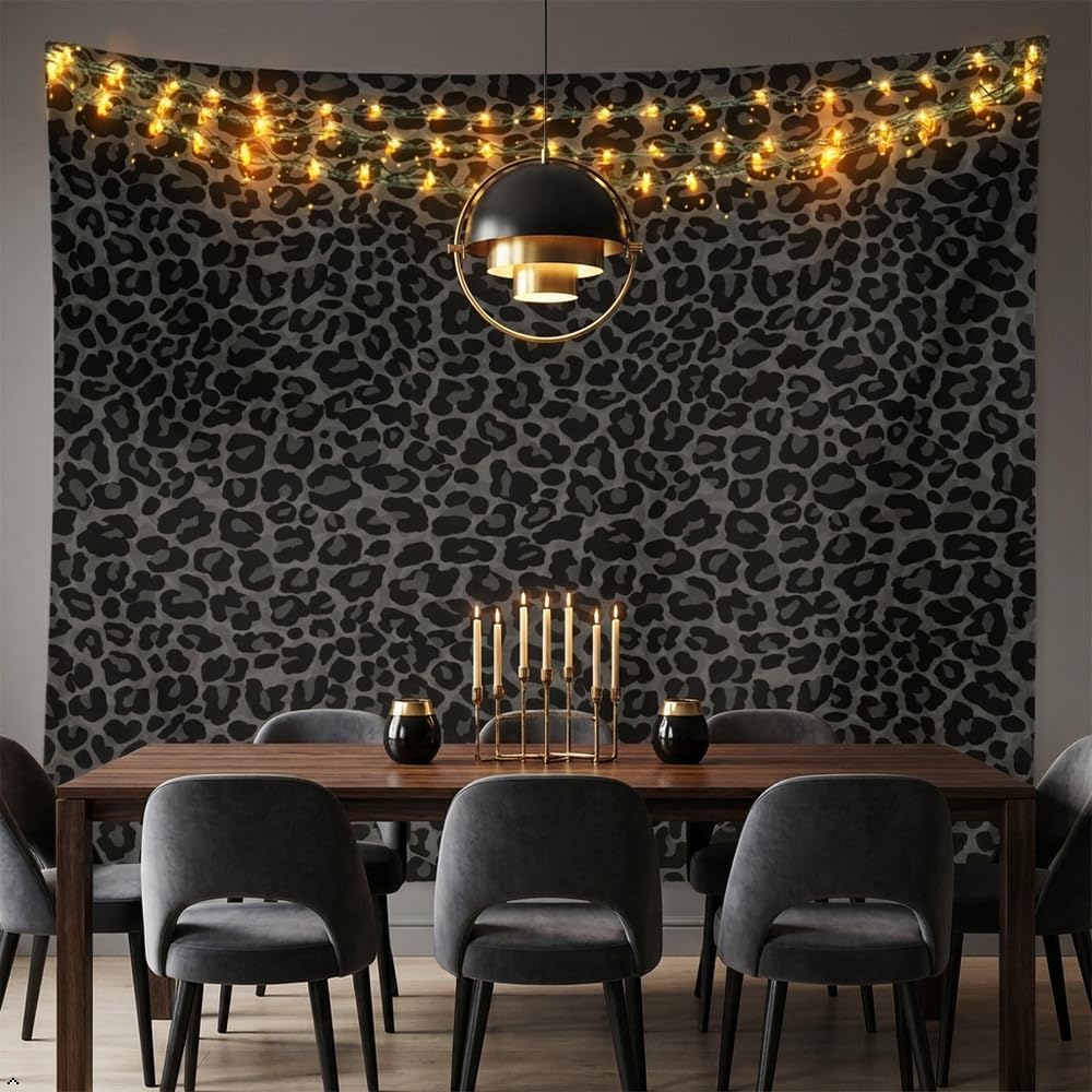 Erosebridal African Cheetah Tapestry For Bedroom Aesthetic,Leopard Print Tapestry 59x82,Grey Animal Skin Wall Hanging,Wildlife Wall Tapestries