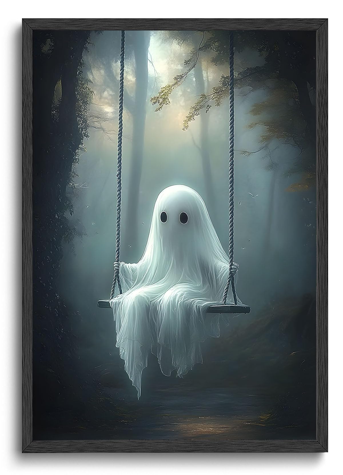 ILLBDR Halloween Three Witches Canvas Wall Art Poster 12x16 inch
