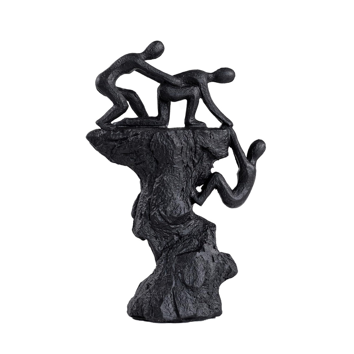 Abstract Sculptures - Living Room and Office Dynamic Climbing Wall Character Decoration, Black Statue 7x8x1.5 inches Elegant Black Home Decoration Gift Creativity