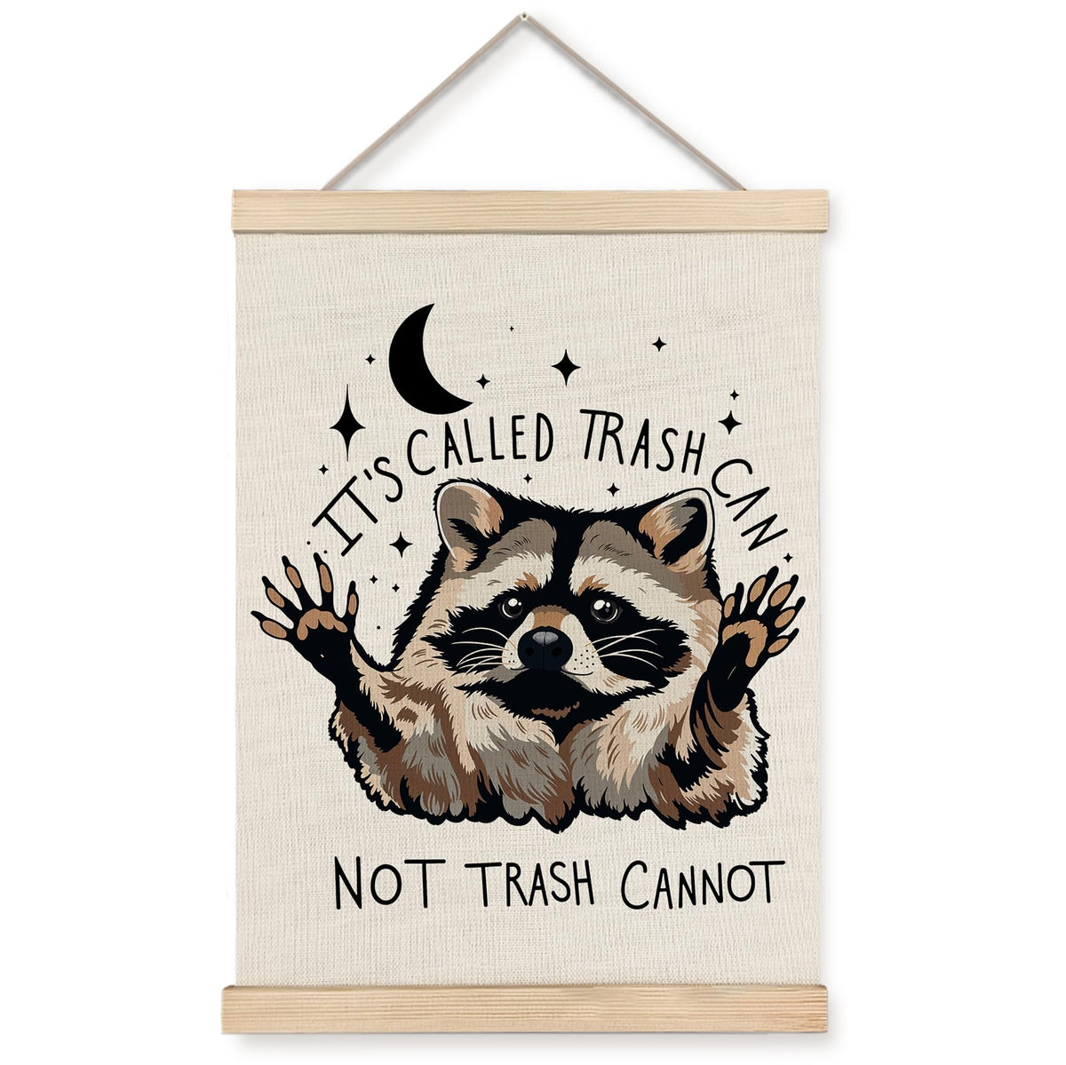 Foritho Funny Motivational Raccoon Poster Wall Art Framed, Gifts for Raccoon Lovers, It's Called Trash Can Inspirational Trash Panda Canvas Prints Wall Decor for Home Kitchen Office, 12x16 Inch