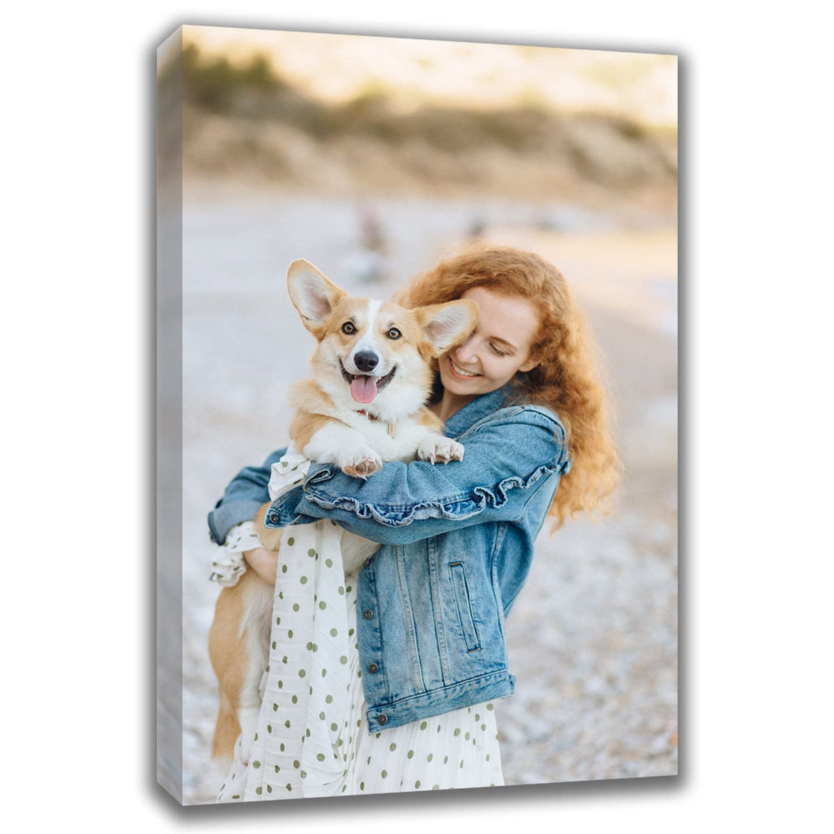Custom Canvas Prints with Your Photos Framed Canvas Customized Wall Art Personalized Canvas Pictures for Pet/Family Gifts for Mom/Men/Women 8 x 10