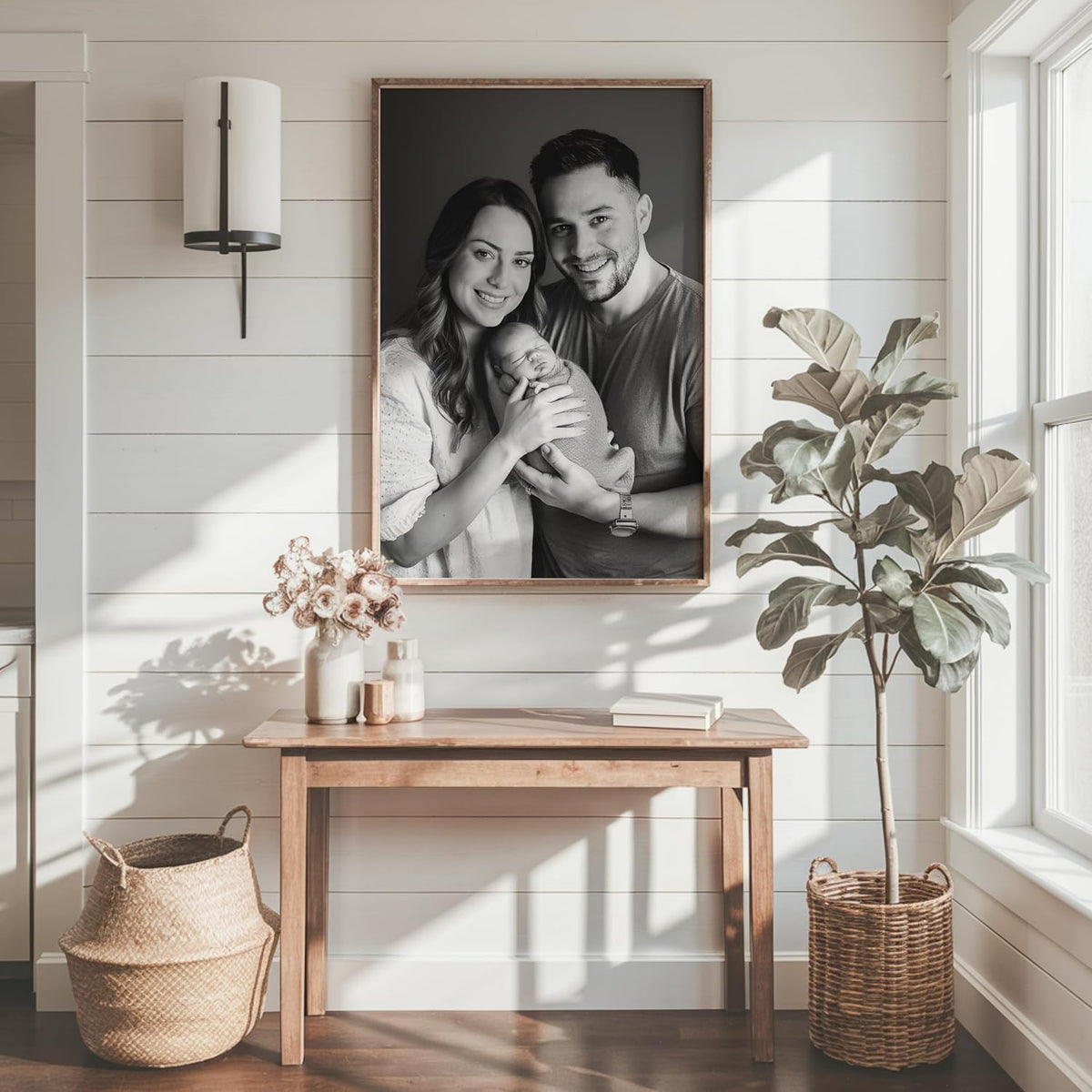 Custom Photo Print on Canvas Board – Personalized Framed Portrait