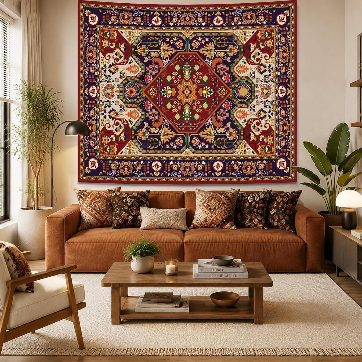 Apdidl Boho Hippie Wall Tapestry for Bedroom, Mandala Indian Tapestries